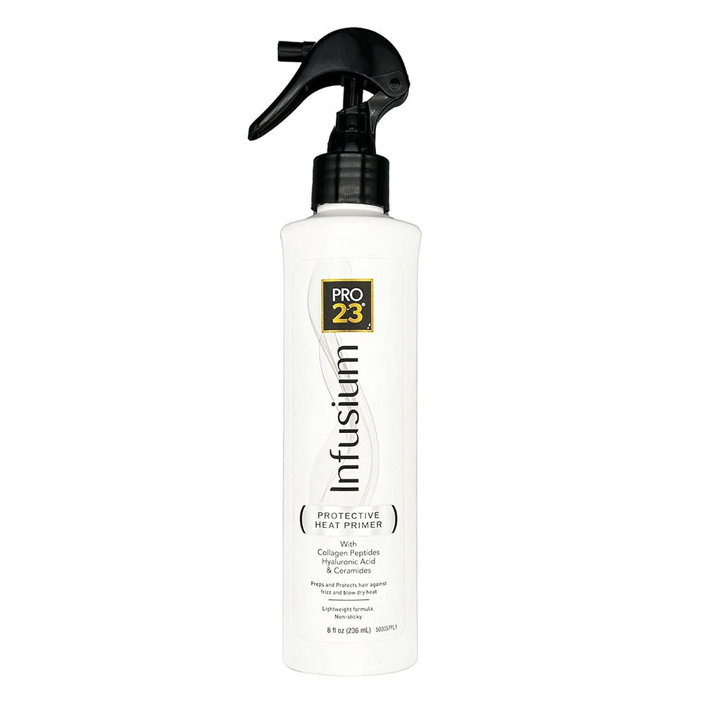 Infusium 23 Protective Heat Primer Hair Treatment with Collagen Peptides Hyaluronic Acid and Ceramides 8Oz (236ml)